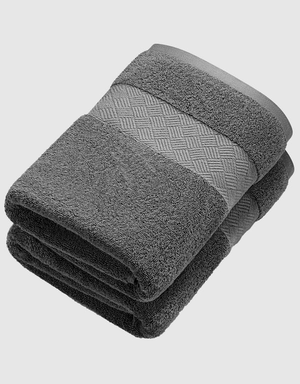 Soft Absorbent Luxury Cotton Bath Towel 30x56 - 2 Pack